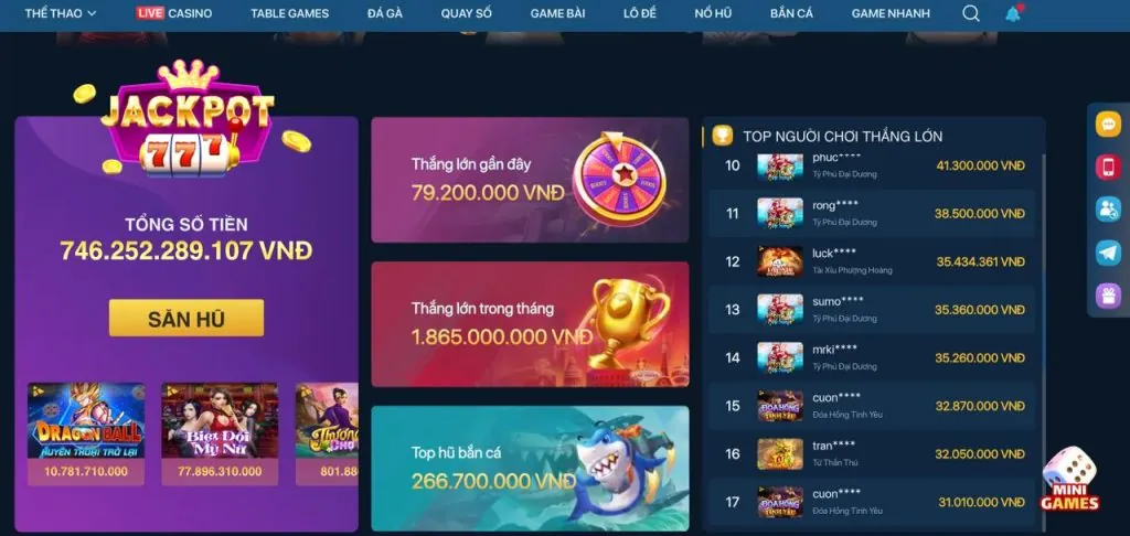 Các trò chơi nổi bật tại f66 Nổ Hũ